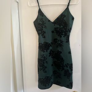 Green floral dress